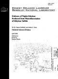 Cover page: Evidence of triplet ethylene produced from photodissociation of ethylene sulfide