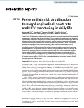 Cover page: Preterm birth risk stratification through longitudinal heart rate and HRV monitoring in daily life.