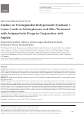 Cover page: Studies on Prostaglandin-Endoperoxide Synthase 1: Lower Levels in Schizophrenia and After Treatment with Antipsychotic Drugs in Conjunction with Aspirin.