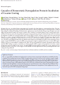 Cover page: Cascades of Homeostatic Dysregulation Promote Incubation of Cocaine Craving