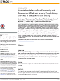 Cover page: Association between Food Insecurity and Procurement Methods among People Living with HIV in a High Resource Setting