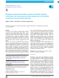 Cover page: Bridging medical education goals and health system outcomes: An instrumental case study of pre-clerkship students’ improvement projects