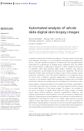Cover page: Automated analysis of whole slide digital skin biopsy images.