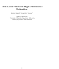 Cover page: Non-Local Priors for High Dimensional Estimation