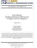 Cover page: Task 4 Report: Funding and Financial Mechanisms to Support Advance Mitigation