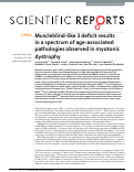 Cover page: Muscleblind-like 3 deficit results in a spectrum of age-associated pathologies observed in myotonic dystrophy