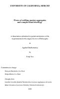 Cover page: Flows of settling marine aggregates and complex fluid rheology