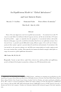 Cover page: An Equilibrium Model of "Global Imbalances" and Low Interest Rates
