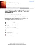 Cover page of Effects of propylene glycol, vegetable glycerin, and nicotine on emissions and dynamics of electronic cigarette aerosols.