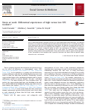 Cover page: Stress at work: Differential experiences of high versus low SES workers