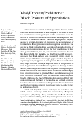 Cover page of Mad/Utopian/Prehistoric: Black Powers of Speculation