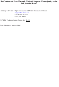 Cover page: Do constructed flow through wetlands improve water quality in the San Joaquin River?