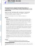 Cover page: Partnered decision support: Parental perspectives of completing a pre‐visit pediatric asthma questionnaire via the patient portal