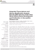 Cover page: Integrated Transcriptome and Histone Modification Analysis Reveals NDV Infection Under Heat Stress Affects Bursa Development and Proliferation in Susceptible Chicken Line