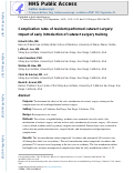 Cover page: Complication rates of resident-performed cataract surgery: Impact of early introduction of cataract surgery training.