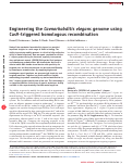 Cover page: Engineering the Caenorhabditis elegans genome using Cas9-triggered homologous recombination