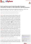 Cover page: Host Lung Environment Limits Aspergillus fumigatus Germination through an SskA-Dependent Signaling Response