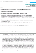 Cover page: Non-Coding RNAs in Saliva: Emerging Biomarkers for Molecular Diagnostics