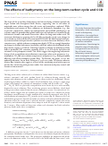 Cover page: The effects of bathymetry on the long-term carbon cycle and CCD.