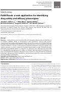 Cover page: PathFXweb: a web application for identifying drug safety and efficacy phenotypes