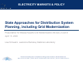 Cover page: State Approaches for Distribution System Planning, including Grid Modernization
