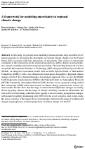 Cover page: A framework for modeling uncertainty in regional climate change