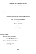 Cover page: The Persistence and Advancement of Latino Professionals in Student Affairs