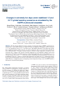 Cover page: Changes in extremely hot days under stabilized 1.5 and 2.0 ∘C global warming scenarios as simulated by the HAPPI multi-model ensemble