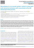 Cover page: Mentalizing in an economic games context is associated with enhanced activation and connectivity in the left temporoparietal junction.