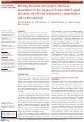 Cover page: Defining the acute care surgeon: American Association for the Surgery of Trauma (AAST) panel discussion on full-time employment, compensation and career trajectory.
