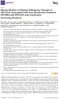 Cover page: Mouse Models of Human Pathogenic Variants of TBC1D24 Associated with Non-Syndromic Deafness DFNB86 and DFNA65 and Syndromes Involving Deafness.