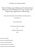 Cover page: Protein Folding upon Binding and Conformational Rheostats: Novel Methods for their Analysis and Engineering Applications in Biosensing