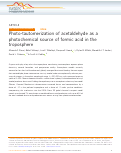 Cover page: Photo-tautomerization of acetaldehyde as a photochemical source of formic acid in the troposphere.