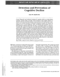 Cover page: Detection and Prevention of Cognitive Decline