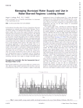 Cover page: Managing Municipal Water Supply and Use in Water-Starved Regions: Looking Ahead