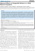 Cover page: Maternal Effects on Anogenital Distance in a Wild Marmot Population