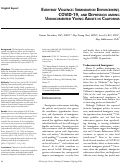 Cover page: Everyday Violence: Immigration Enforcement, COVID-19, and Depression among Undocumented Young Adults in California.