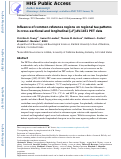 Cover page: Influence of common reference regions on regional tau patterns in cross-sectional and longitudinal [18F]-AV-1451 PET data