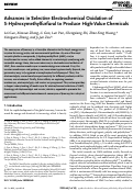 Cover page: Advances in Selective Electrochemical Oxidation of 5-Hydroxymethylfurfural to Produce High-Value Chemicals.