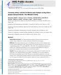 Cover page: Coronary artery calcium incidence and changes using direct plaque measurements: The MASALA study