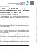 Cover page: A Multicenter, Double-blind, Randomized, Placebo-controlled Phase 2b Trial of Cytisinicline in Adult Smokers (The ORCA-1 Trial)