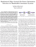 Cover page: Randomized Edge-Assisted On-Sensor Information Selection for Bandwidth-Constrained Systems