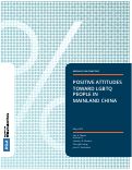 Cover page: Positive Attitudes toward LGBTQ People in Mainland China