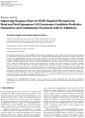 Cover page: Improving Response Rates to EGFR-Targeted Therapies for Head and Neck Squamous Cell Carcinoma: Candidate Predictive Biomarkers and Combination Treatment with Src Inhibitors