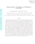 Cover page: Supersymmetry, Naturalness, and Signatures at the LHC