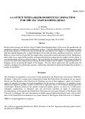 Cover page: A lattice with larger momentum compaction for the NLC main damping 
rings