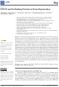 Cover page: WWOX and Its Binding Proteins in Neurodegeneration