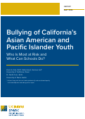 Cover page: Bullying of California's Asian American and Pacific Islander Youth: Who is Most at Risk and What Can Schools Do?
