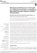 Cover page: Belowground Response to Drought in a Tropical Forest Soil. II. Change in Microbial Function Impacts Carbon Composition