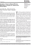 Cover page: Analysis of Internet-Based Written Materials on Surgery for Obstructive Sleep Apnea.